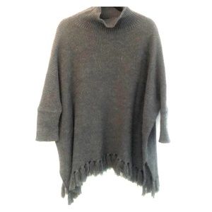 Gray Knitted Turtleneck Sweater